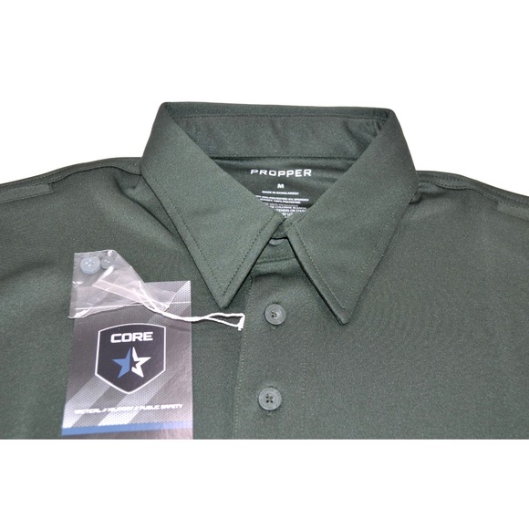 Nwt's Propper Tactical I.C.E. Performance Polo Shirt ‎ L/S Mens M  Dark Green - Picture 1 of 16